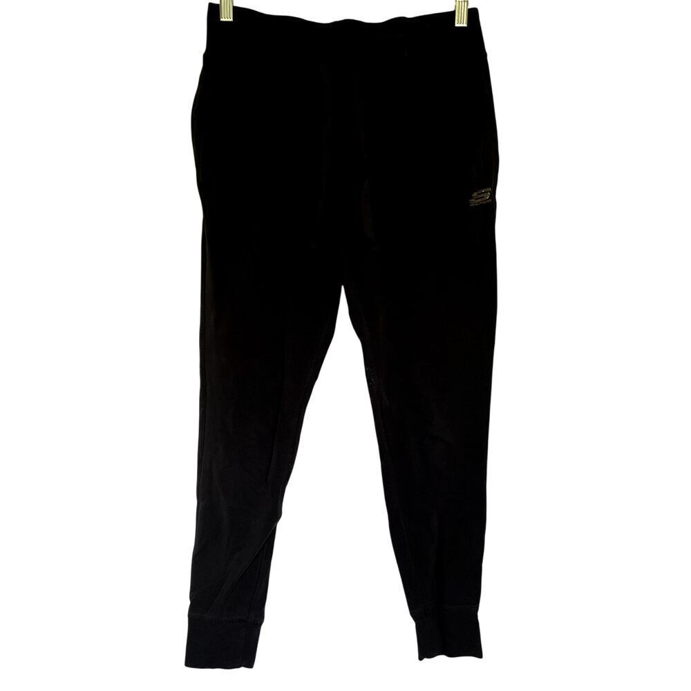 Skechers Sport Jogger Sweatpants Small Black Womens Cotton Blend Fleece